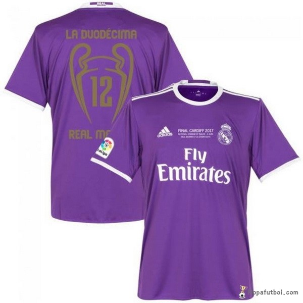 Camiseta Real Madrid Replica Segunda Ropa 12 Final Cardiff 2017 Purpura